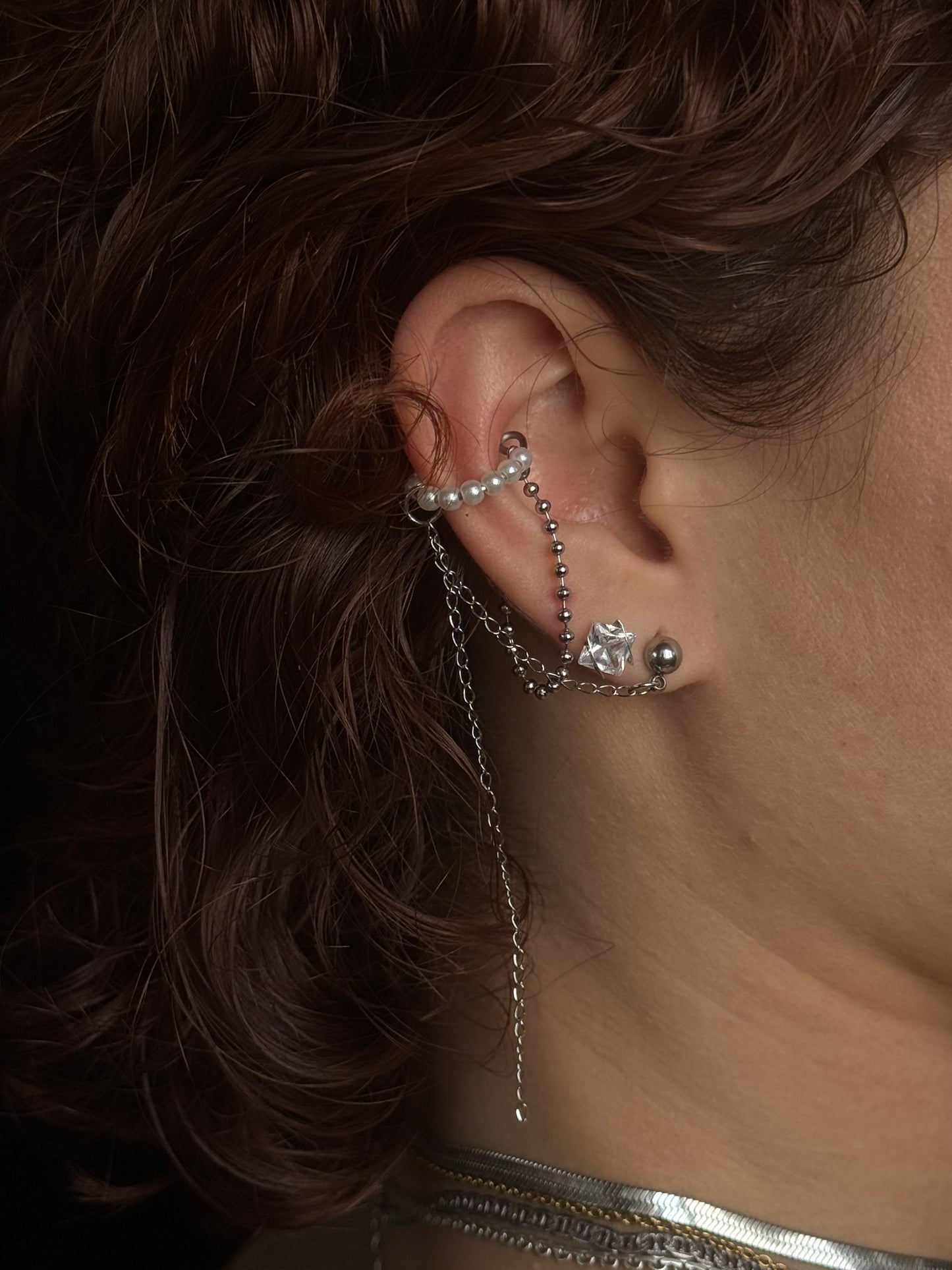 Avalanche earcuff & earring duo