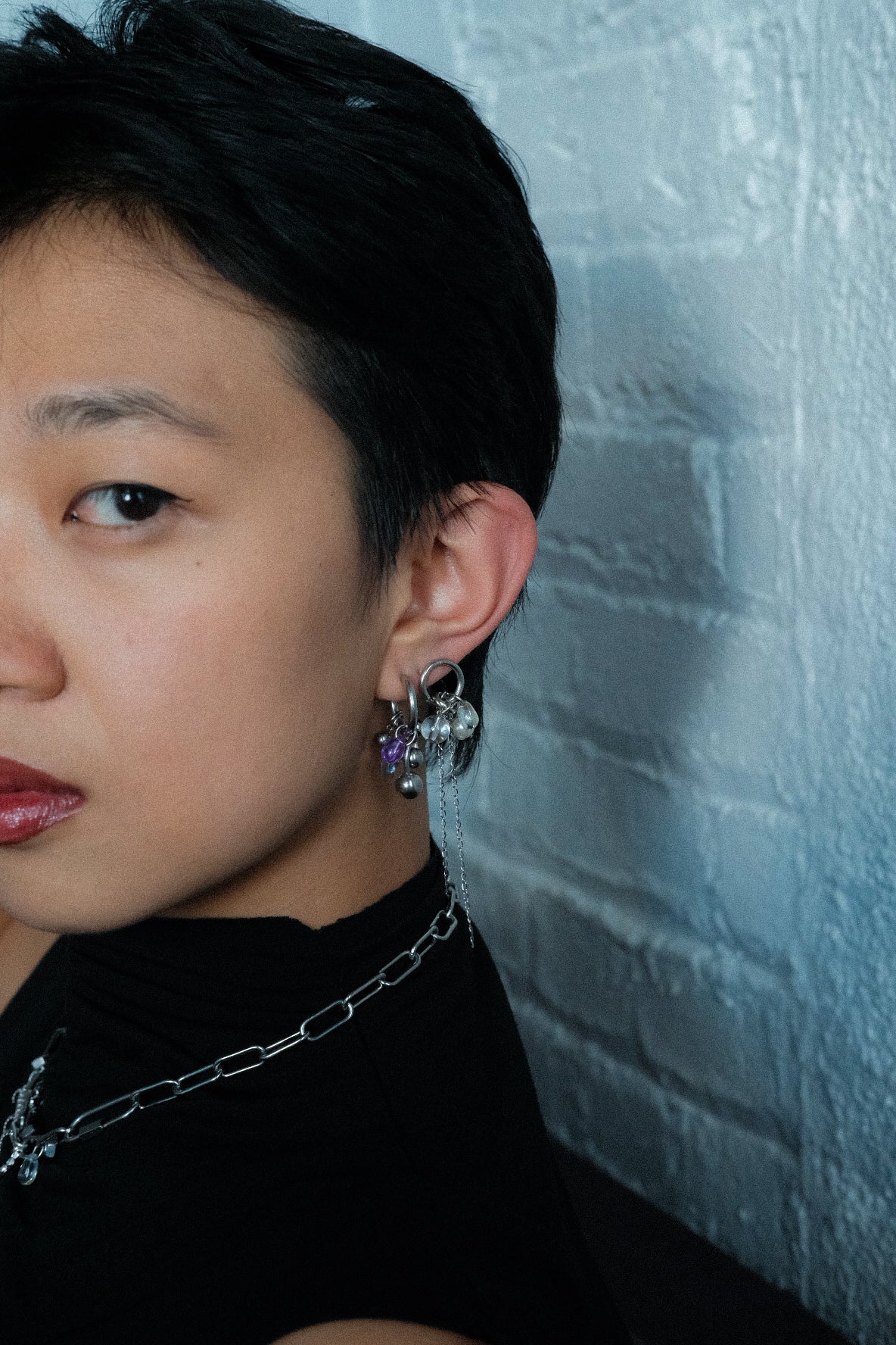 8 of Cups mono-earring