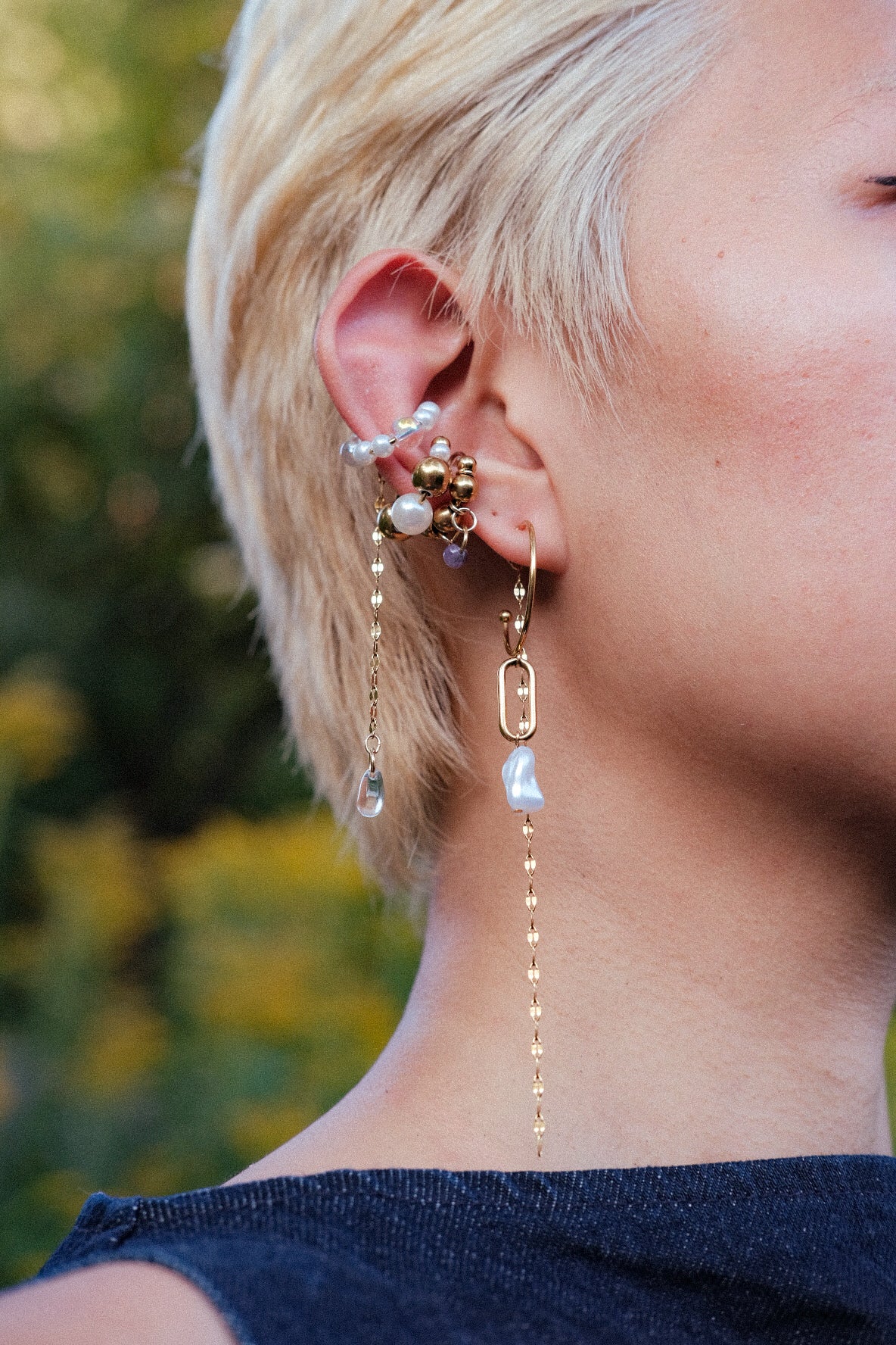Ace of Pentacles mono-earring
