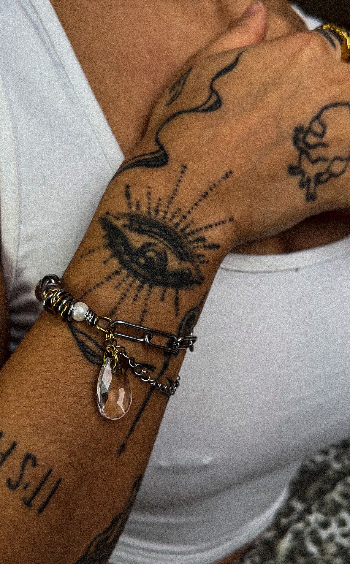 Collier transformable Indocile en acier inoxydable or et argent