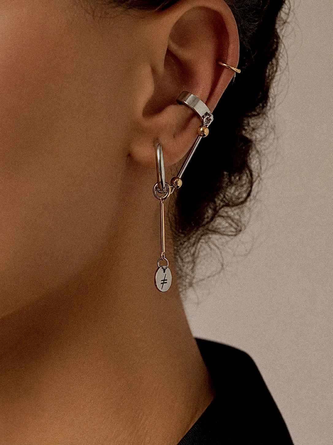 Tan Lines • Duo earcuff + mono-boucle