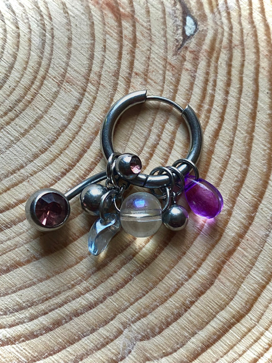 6 of Pentacles mono-earring