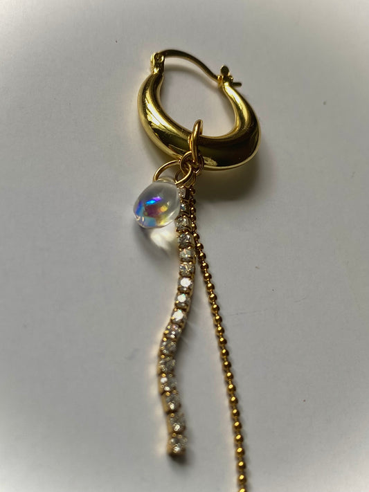 2 of Swords mono-earring