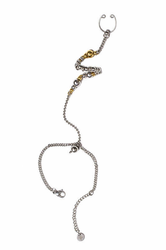 DNA • Bijou de mains ajustable [bague + bracelet]