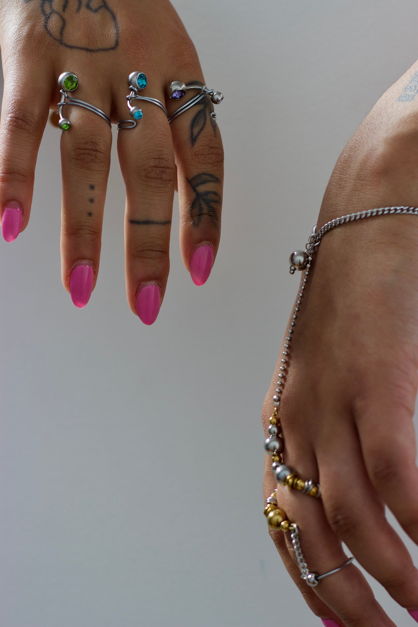DNA • Bijou de mains ajustable [bague + bracelet]
