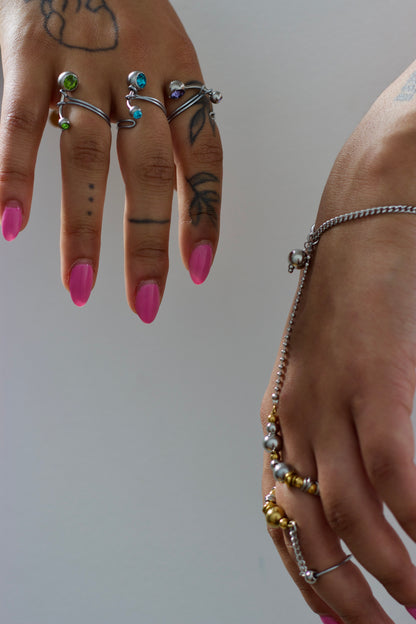 DNA • Bijou de mains ajustable [bague + bracelet]