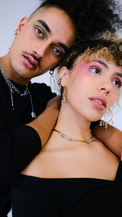 Scars • Choker Necklace [gold & pink version]