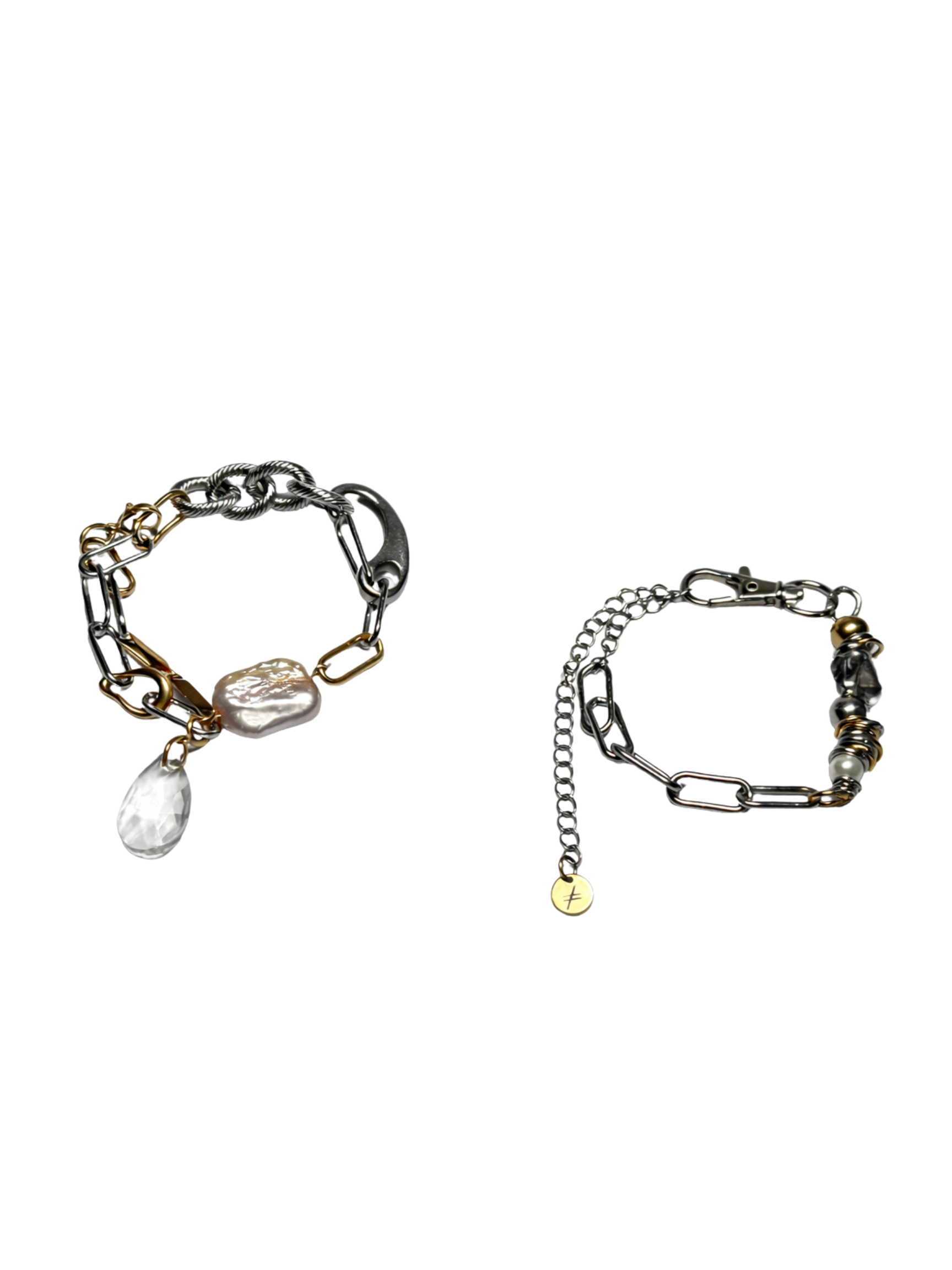 Transformation du collier Indocile en deux bracelets